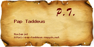 Pap Taddeus névjegykártya